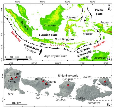 volcano in indonesia map